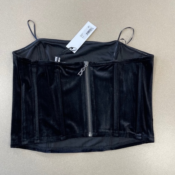 Steve Madden Velvet Nikko Corset in Black - Size Large - NWT - Picture 2 of 6